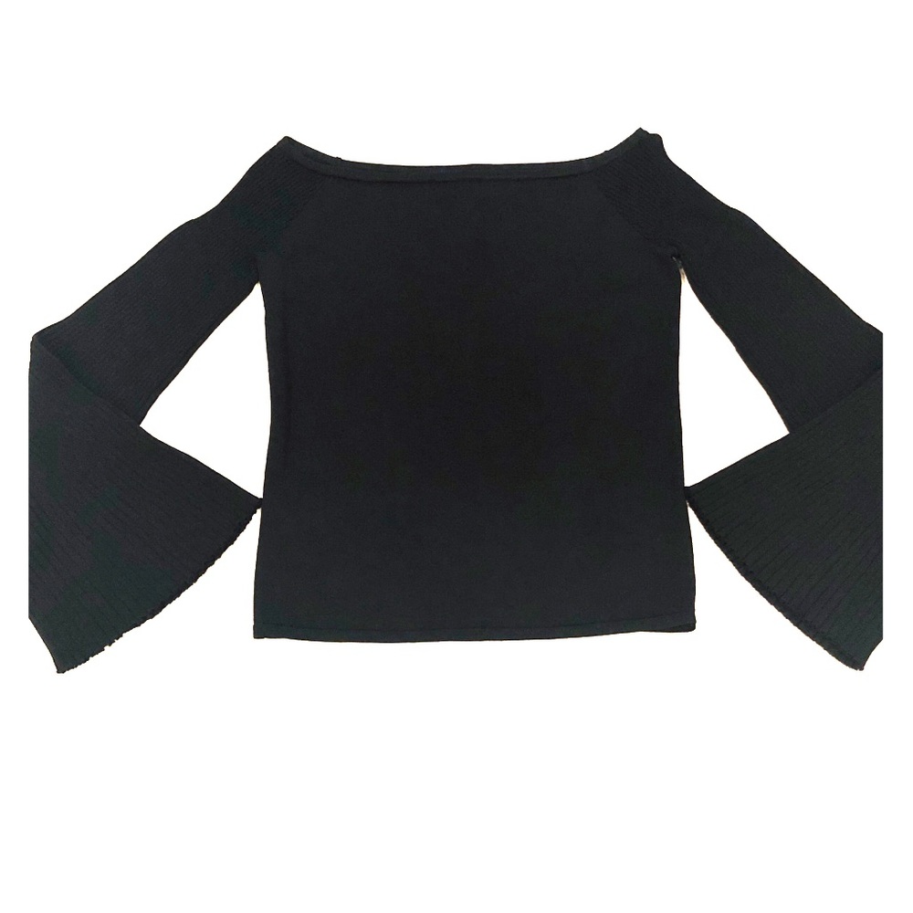 ANN TAYLOR Off the Shoulder Knit Bell Sleeve Top